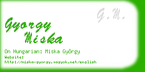 gyorgy miska business card